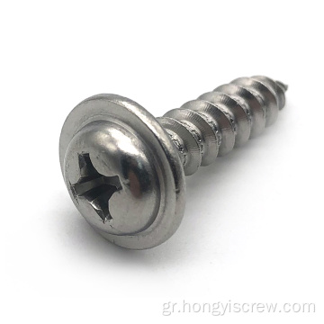 Στρογγυλή κεφαλή πλυντηρίου Phillips Flat Tail Self-tapping Screw